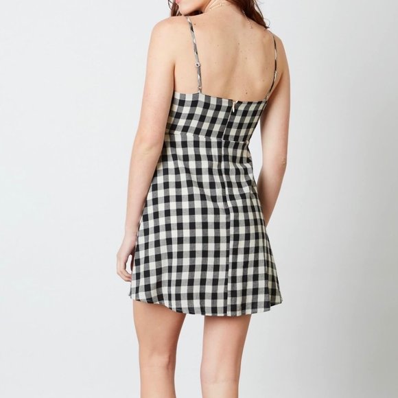 GINGHAM CUTOUT DRESS COTTON CANDY LA NWT S - Picture 4 of 8